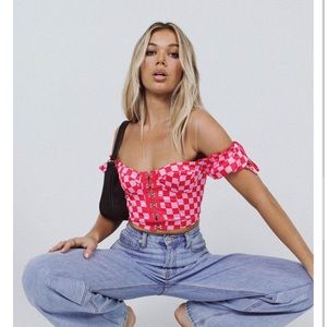 Princess polly checkered top